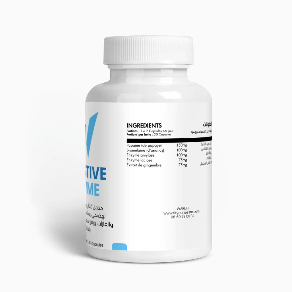 Digestive Enzyme – Complexe d’Enzymes Digestives & Confort Intestinal | 30 Capsules